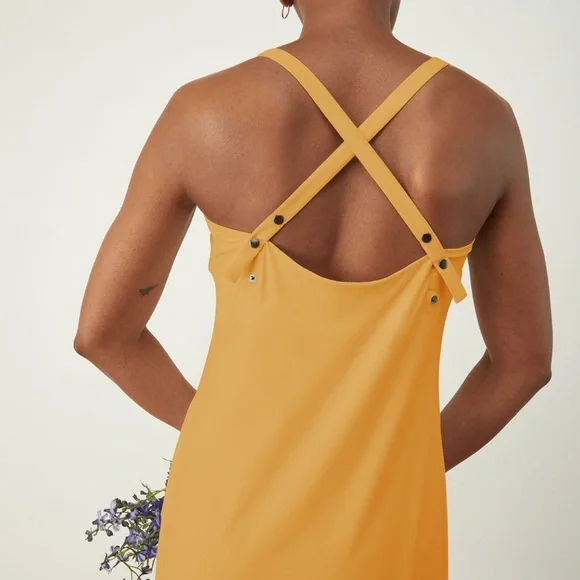 Aday Make a Splash midi dress M, sunflower yellow NWT - Picture 4 of 7